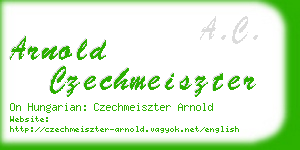 arnold czechmeiszter business card